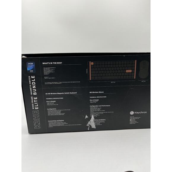 Keychron K2 HE Keyboard and M3 Lite Mouse Wood Frame Wireless Elite Bundle - Picture 7 of 8